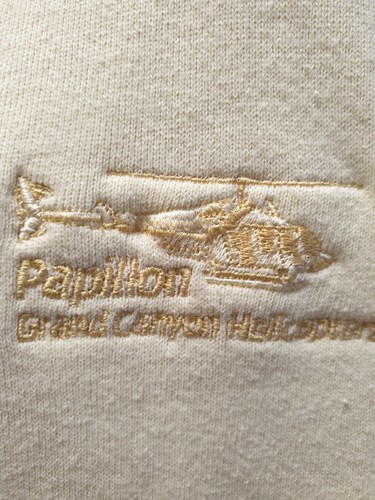 Vintage 80s Oversize Sweatshirt Grand Canyon Men's Helicopter Yellow uk XL eu 56 - Picture 4 of 6