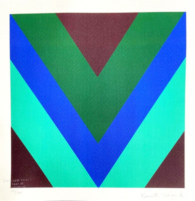 Kenneth Noland Lithograph COA Original Signed (Frank Stella Robert Morris)