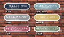 Personalised Mr & Mrs Wedding Names Date Metal Street Sign | Custom Bar Decor