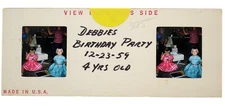 Debbie's Birthday Party 4 yrs old then now 69! - 1959 Stereo Realist slide #305