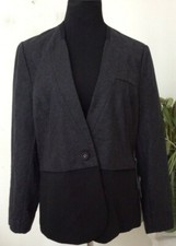 NWT Simply Vera By Vera Wang Charcoal Black Wool Blazer Jacket Sz PXL,Retail $78