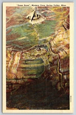 Dome Room Mystery Cave Spring Valley Minnesota Vintage Postcard