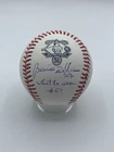 Bernie Williams Autographed Retirement Logo Baseball with Inscription (Beckett)