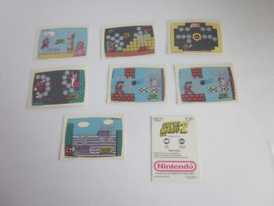 SUPER MARIO BROS 2 1989 Topps Nintendo Scratch-Off Game 9 Cards