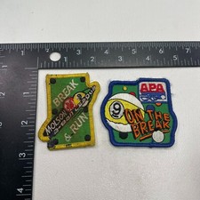 APA American Poolplayer Assn. Patch lot of 2 1 is really dirty/stained 361E