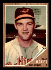 1962 Topps Baseball #134 Billy Hoeft NM *f1 (Green Tint)