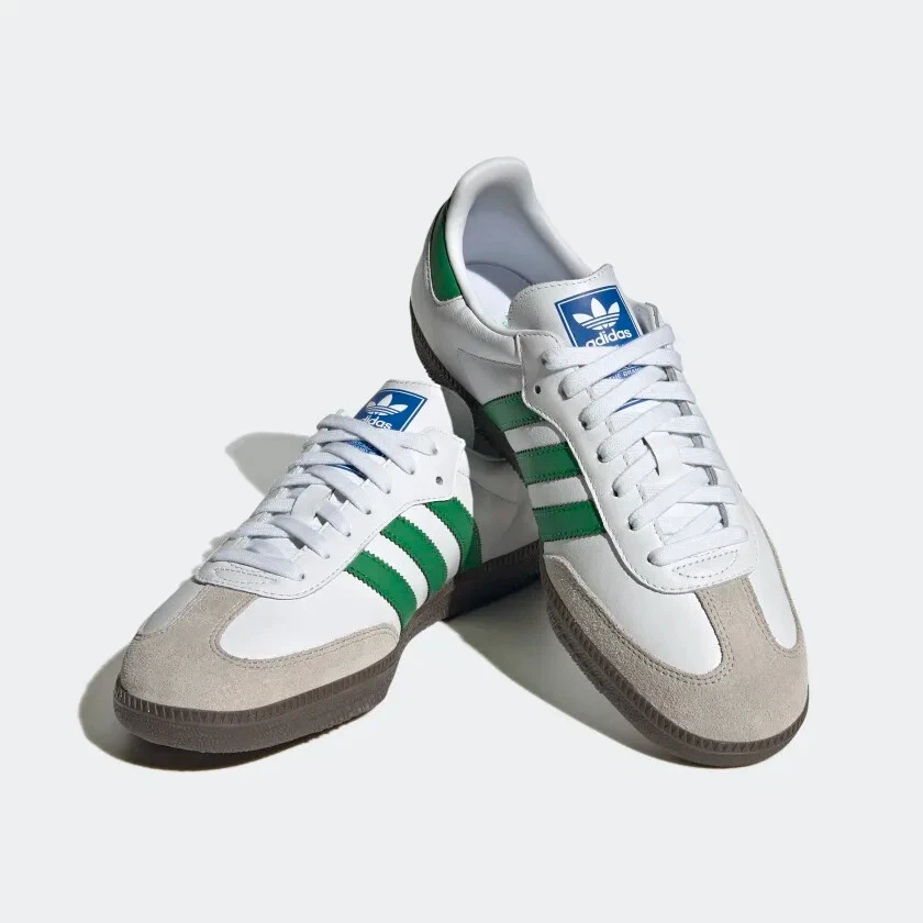Adidas samba og top green and white