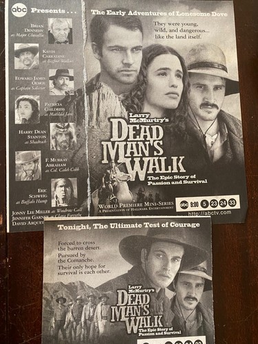 Dead Man's Walk, Jonny Lee Miller, Brian Dennehy, Two Vintage TV Guide Ads - 第 1/1 張圖片