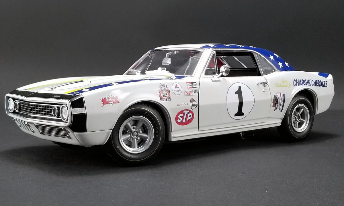 1/18 Chevrolet Camaro Team Cherokeen 1 1968 J. Chitwood Jr. White