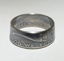  1956 Sizes 8 - 15 Silver half dollar coin ring " In God we trust " "Liberty"