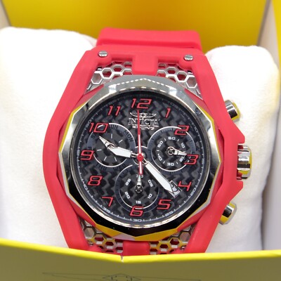 Invicta Racing Swiss Ronda Z60 Caliber Men's Watch - 52mm, Red, Steel (47208)
