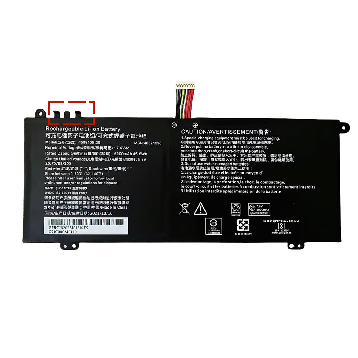 New Genuine 4588105-2S battery for Dynabook Satellite PRO C50-H