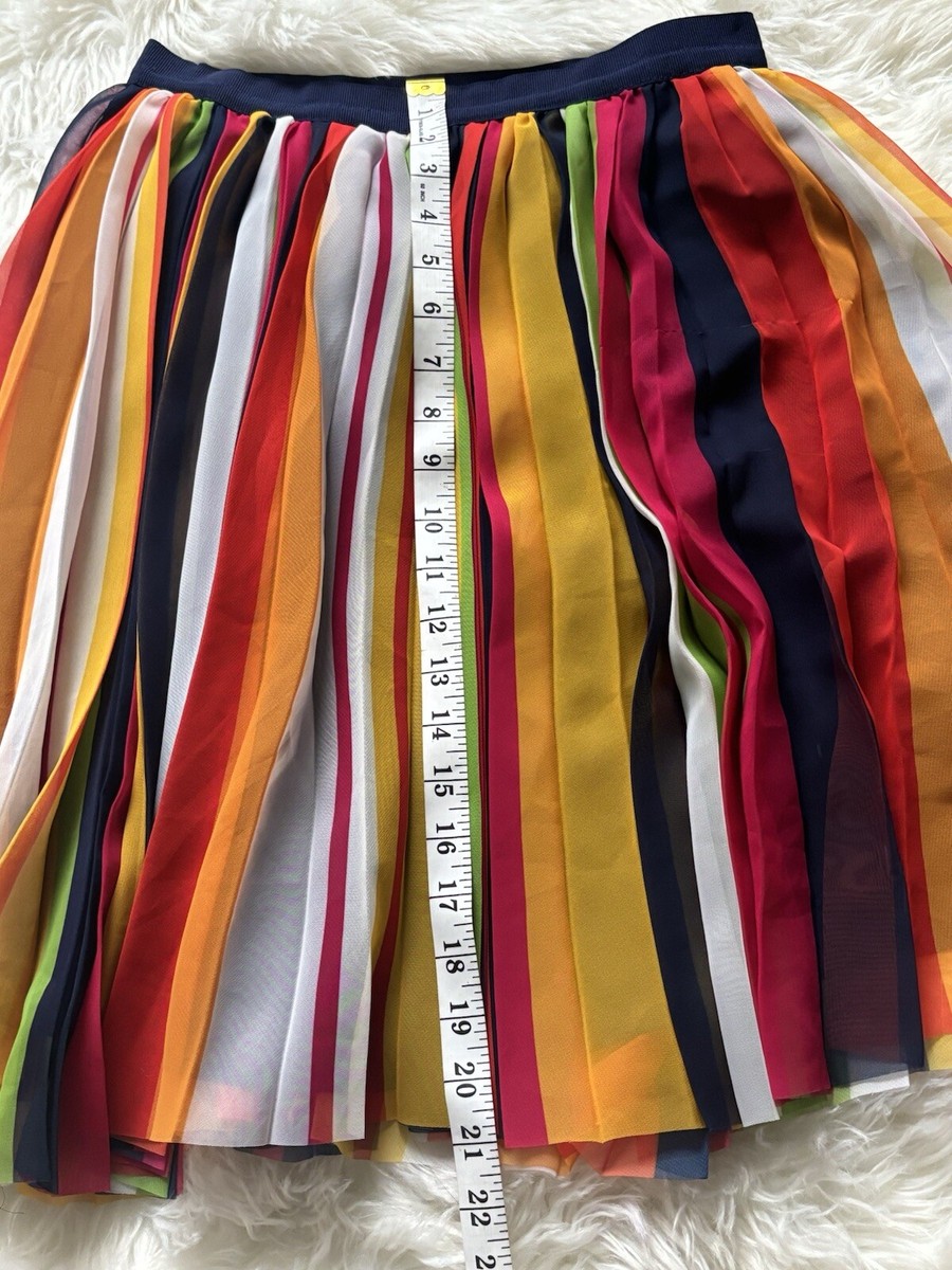 スカート PINKO Woman Skirt Multicolor 104678A2F2 VGB Pinko Multicolor Striped Pleated Midi Skirt Sz 6 | eBay