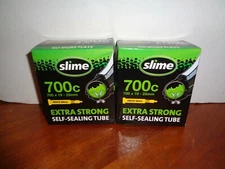 Lot 2 Slime 700c Extra Strong Self Sealing Tube w/Presta Valve 700 X 19 - 25mm