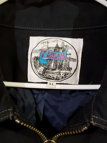 7 For All Mankind Jacket Mens XL Quilt Lined Blue Full Zip Canvas T4003442U - Picture 3 of 9