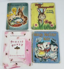 Vintage Lot of 4 Children's Books Tell-Tale, Rand McNally, Little Brown & Co