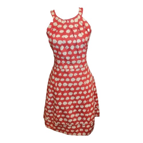 j crew red polka dot dress NWT J Crew 18 Polka Dot Flutter Dress Sz XXS Red Cream Sunburst Ruffles  Fits XS