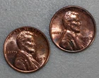 1957 P and D Lincoln Wheat Cent 2-Coin Lot Toned 1c
