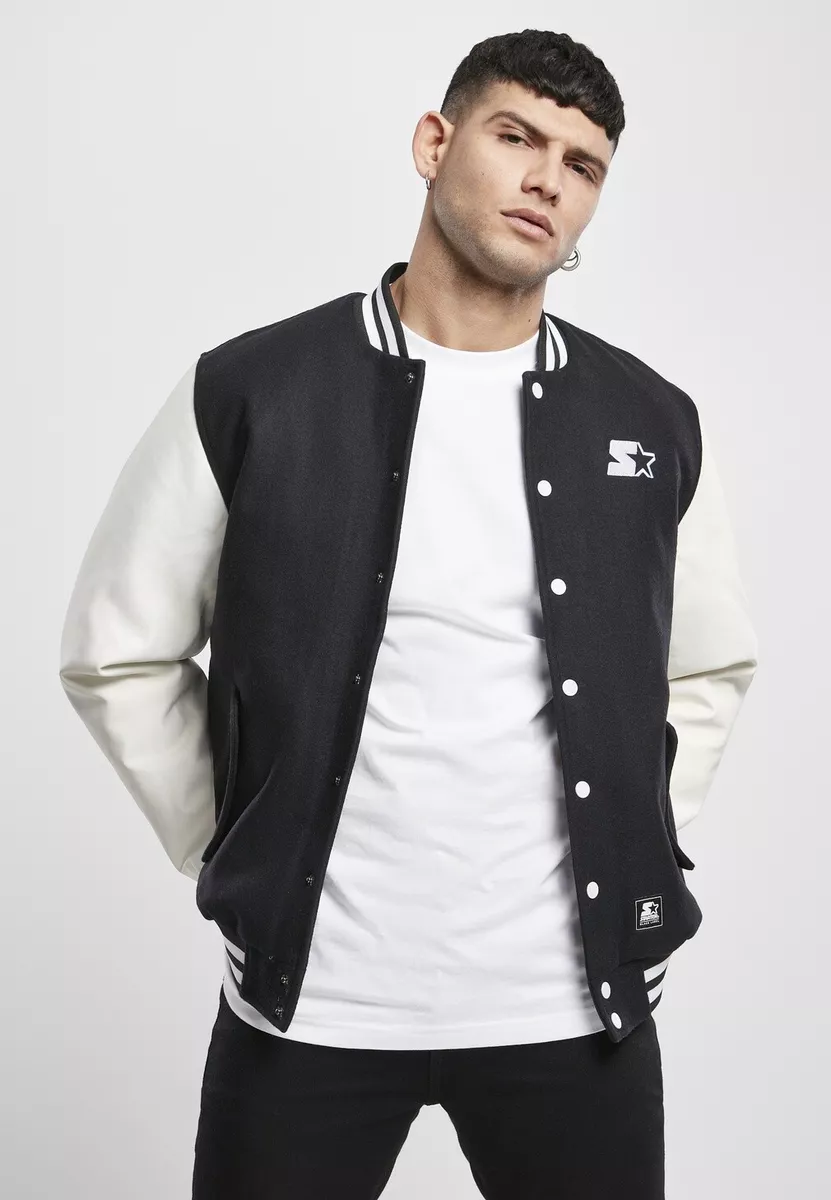 Starter Black Label Jacket Starter College Jacket Black/White | eBay