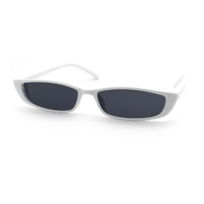 Mod Narrow Rectangular Retro Dad Shade Pleastic Sunglasses