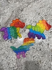 Popit Fidget Toy Push Bubble Sensory Stress Relief Kids Family Rainbow Set 3
