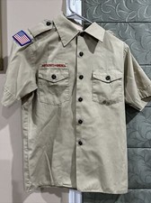 Boy Scout BSA UNIFORM Tan SHIRT Youth Large Short Sleeve A18