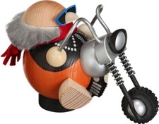Dekoracja bożonarodzeniowa Rudawy Figura kulkowa Palący Hobby Biker Drewno 10cm