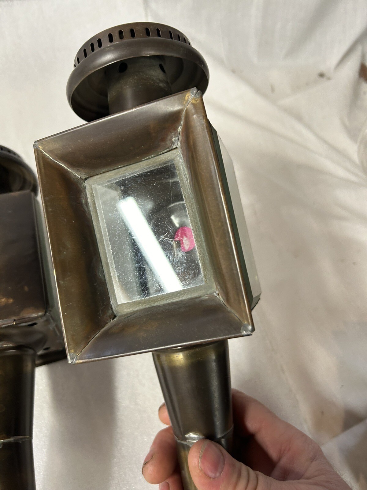 carriage lamps pair, Brass, India Kerosene Oil Lamps Buggy Lamps