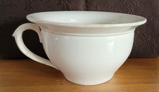 Rare ancien vase nuit OPAQUE faïence blanche de l'Est CLAIREFONTAINE pot chambre