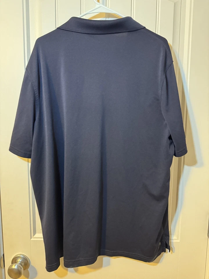 Camisa polo negra de uniforme de empleado de manga corta AT&T con logotipo blanco de AT&T talla XL Foto 3 de 4