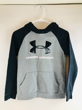 Under armour Hoodie, Youth Size Large, Black Gray, Loose, Coldgear
