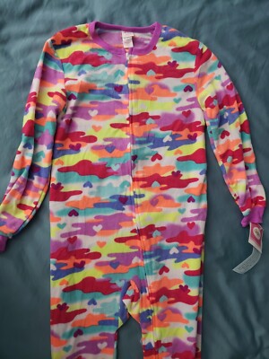Circo Multicolor Footed Pajamas 512617 Fresh White Girls Size Large NWT