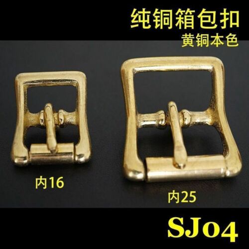 2X Brass Roller Pin Buckle Slider Bar Strap Luggage Accessor Leathercraft SJ04 - Picture 1 of 8