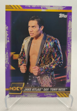 2021 Topps WWE NXT Purple Border SP #25 Jake Atlas def. Tony Nese