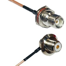 RG316 TNC FEMALE BULKHEAD to UHF Female Angle Bulkhead RF Cable Rapid-SHIP LOT