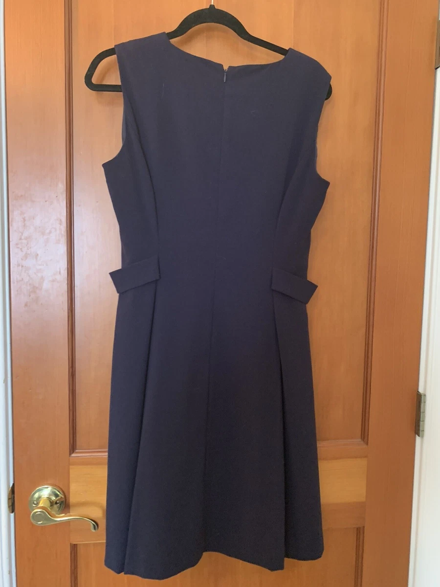 CALVIN KLEIN Sleeveless Navy Blue Dress SIZE 12 eBay