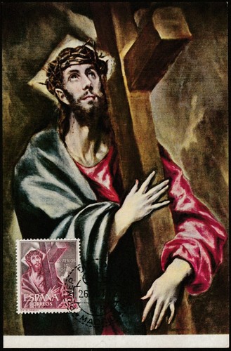 Spagna 1962 - Misteri del Rosario - serie completa 15 cartoline maximum - Foto 10 di 15