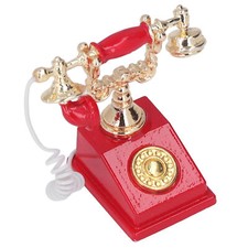 (Rouge) Mini Modèle De Téléphone Rétro Européen Vintage