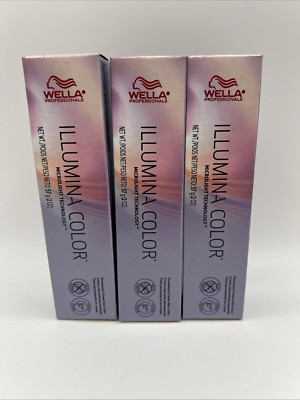 Wella Professionals Illumina Permanent Hair Color 6/N Dark Blonde 3 Pack
