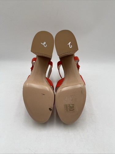 Gianvito Rossi Red Suede & Cork Open Toe Ankle Strap Platform Sandals Women 38 - Picture 5 of 5