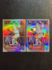 Vaughn Grissom X-fractor Refractor Rookie RC 2023 Topps Chrome Card #48 Braves