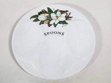 Vintage Spoon Rest with Magnolia Flowers by Maria Ryan