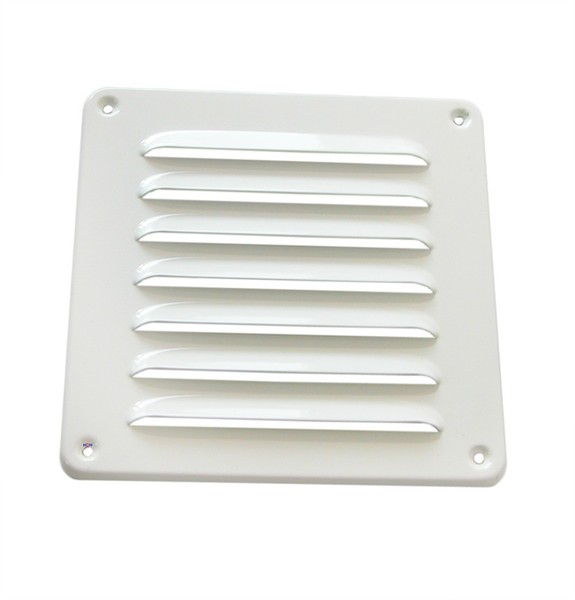 LüFtungsgitter LG-1616 W Alu Weiss 155 X 155 Mm Lamellengitter Abluftgitter-image