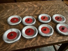 Vintage Gilbert Erector Set Wheels Red Center Three Inch Part Lot Of 8