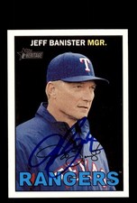Signed Baseball Card Auto 2016 Topps Heritage #279 Jeff Banister Texas Rangers