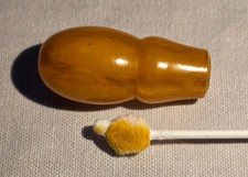 Antique 15,4 Grs Marbled  Amber Bakelite  Imam   Bead