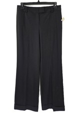 NWT Talbots Black stretch women's wide leg career Pants Size 12