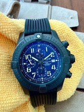 Breitling Super Avenger Chronograph 48 Night Mission V13375101C1X2 warranty/stra