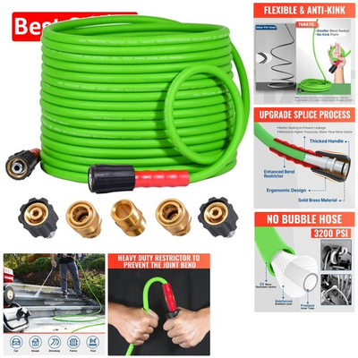 #ad Professional 40FT flexible Pressure Washer Hose 3200 PSI for Ultimate Power $56.04