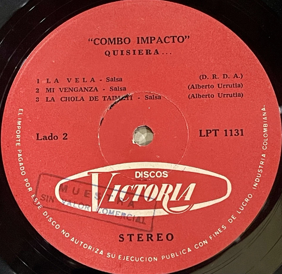 Combo Impacto ‎– Quisiera - Victoria Colombia 1978 - Salsa Guaguanco - Image 4 of 4